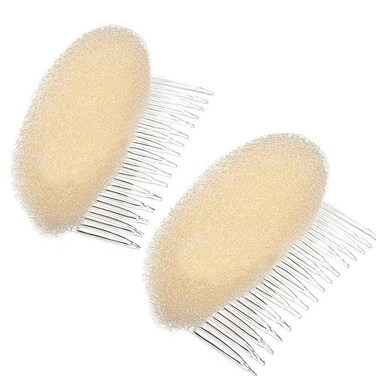 AnHua&reg;2PCS Charming BUMP IT UP Volume Inserts Do Beehive hair styler Insert Tool Hair Comb Black/Brown colors for choose Hot (Beige)