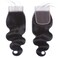 Body Wave Closure 4x4 Free Part Closure Brazilian Human Hair Closure Body Wave Lace Top Closure Human Hair 100% Virgin Human Hair Weave Swiss Lace closures With Baby Hair Natural Black Color(12inch)