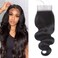 Body Wave Closure 4x4 Free Part Closure Brazilian Human Hair Closure Body Wave Lace Top Closure Human Hair 100% Virgin Human Hair Weave Swiss Lace closures With Baby Hair Natural Black Color(12inch)