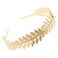 Leaf Headband Roman Goddess Crown Hair Band Boho Bridal Christmas Hair Hoop Women Girls Wedding Hairband Party Decoration Headdress Cosplay Costume Headwear Handmade Headpiece Hair Accessories Golden