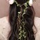 Flower Crown Headband Rose Wreath Garland Hair Bands Floral Wedding Bridal Hair Hoop Women Ladies Leaf Vine Party Decoration Headdress Headwear Christmas Handmade Headpiece Hair Accessories White