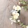 Flower Crown Headband Rose Wreath Garland Hair Bands Floral Wedding Bridal Hair Hoop Women Ladies Leaf Vine Party Decoration Headdress Headwear Christmas Handmade Headpiece Hair Accessories White
