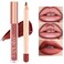Lip Liner and Lipstick Set, 12 Pcs Long Lasting Nude Lip Liner Pencils with Matte Lipgloss, Waterproof Liquid Lip Sticks Make up Gift Set for Black Mature Women