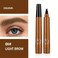 New Magic Eyebrow Pencil, 3D Waterproof Microblading Eyebrow Pencil Contouring Pen, 4 Tipped Precise Brow Pen, Fine Stroke Microblading Eyebrow Pencil Creates Natural Makeup Effect (Light Brown)