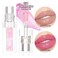 2PCS Magic Color Changing Lip Oil, Warm Change Moisturizing Lip Gloss Lip Oil Hydrating Lip Oil, Upgraded Long Lasting Nourishing Magic Big Brush Color Changing Lip Oil（Pink+Red）