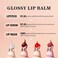 4 Colors Hydrating Jelly Lip Gloss, Moisturizing Tinted Lip Balm, Long Lasting Waterproof Non-Stick Cup Lip Glaze Set, High Shine Mirror Liquid Lipsticks Brighten Plumping Lipstick
