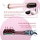 LENA Hair Straightener Brush Dryer PRO Blow Dryer Hot Air Brush - Anti-Scald Straightening Iron Comb Styler with Extra Ion Care, Far Infrared Heating and 3 Modes for Long &amp; Medium Length Hair, Pink