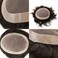 Toupee for Men Human Hair Mens Toupee Mono Base with NPU Around Hair Units Curly Wave Mens Wigs Toupee Hair Real Human Replacement System for Man Freestyle Natural Wig #1B Off Black (8x10")