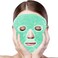 Hot and Cold Face Mask, Flexible Full Face Gel Ice Pad, Reusable Spa Compress Facial Pack for Migraine Relief, Puffy Eyes &amp; Relaxation, Sleeping Face Mask, Green