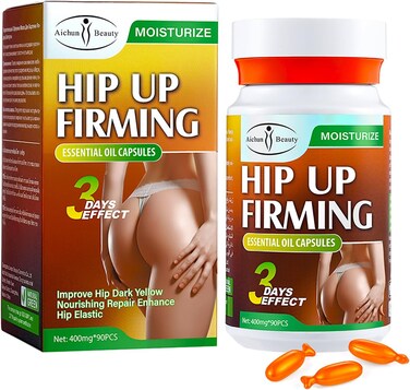 AICHUN BEAUTY Hip Up Firming Lifting Essensial Oil Capsules 3 Days Effect Moisturizing Nourishing 400mg x 90pcs