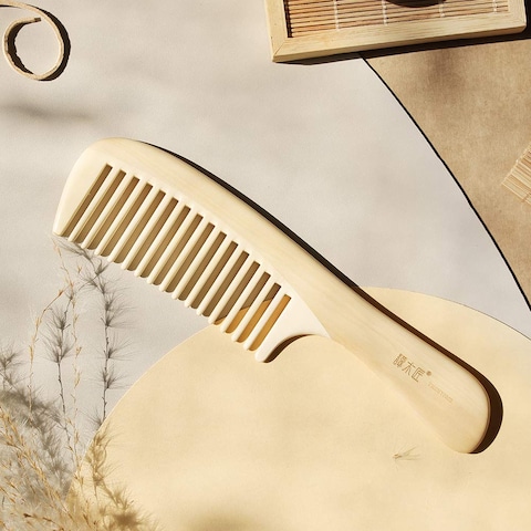 Wood Wide Tooth Hair Comb for Curly Hair Natural Water Boxwood Anti-static YHSHY0202