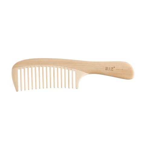 Wood Wide Tooth Hair Comb for Curly Hair Natural Water Boxwood Anti-static YHSHY0202