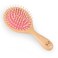 Wooden Hair Brush for Long Hair Panda Pink 1PC