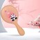 Wooden Hair Brush for Long Hair Panda Pink 1PC