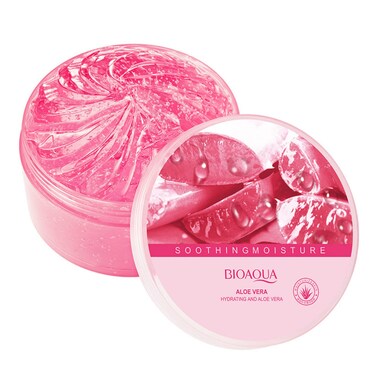 BIOAQUA Aloe Vera Extract Pink Gel Hydrating Moisturizing Soothing Skin Care Essence 300g/10.58oz