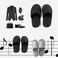 Ibluelover Portable Travel Spa Slippers Foldable Flat Closed Toe Home Shoes with Non-Slip Sole Spa Hotel Slippers Washable Guest Room Cotton Indoor House Shoes Business Trip Flight Footwear