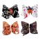 4 Pcs Large Halloween Hair Bows, 8 Inch Handmade Grosgrain Ribbon Alligator Clip Hair Accessories for Gift