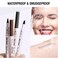Eyebrow Pen, Liquid Eyebrow Pen, Waterproof Brow Pencil with Micro-Fork Tip, Smudgeproof Long Lasting Fine Sketch Microblading Pen-Dark grey