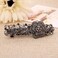 IPINK Gray Tone Metal French Clip Flower Design Hair Clip Barrette