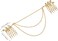 yueton 2pcs Fashion Ladies Athena Olive Branch Tassel Leaf Clips Barrettes Bobby Pin Hair Clips Bride Headwear Edge Clip Clamps Cuff Boho Headbands