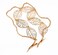 yueton 2pcs Fashion Ladies Hollow Out Leaves Gold Chain Alligator Clips Barrettes Bobby Pin Hair Clips Bride Headwear Edge Clip Clamps Headbands