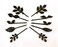 yueton 10pcs Vintage Bronze Mix Style Athena Olive Branch Leaf Hair Clip Leaves Barrettes Bobby Pin Bride Headwear Edge Clip Clamps