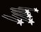 yueton 10pcs Bling Rhinestone Star Wedding Bridal Crystal Hair Pins Clips Women Headwear Hair Accessories