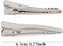 Honbay 50PCS Silver Tone Metal Alligator Hair Clips for DIY Crafts or DIY Hair Accessories (4.5cm/1.77inch)