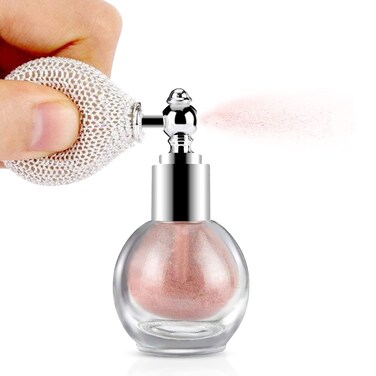 Highlighter Powder Spray, Ksndurn Ivory White Glitter High Gloss Spray - Shimmer Sparkle Powder Makeup Spray