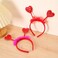 Headband Red Heart Hair Band Glitter Sequins Love Heart Design with Fluff Headbands for Women Valentines Day Festivals Party Hair Decoration Accessories