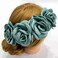 Sanrich Women's Brooches 4pcs Rose Flower Hair Clip Mexican Hair Flowers Clips Hairpin Brooch Tea Party Hats Headpieces (aqua blue)