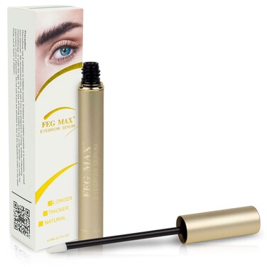 FEG Max Eyebrow Enhancer Growth Treatment Serum   Eyebrow Enhancing Serum to Help Lengthen and Thicken Eyebrows   Non-irritating Brow Serum   6ml