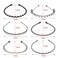 URAQT Metal Headbands, 6 Pcs Unisex Black Spring Wavy Hair Hoops for Sports Yoga - Non-Slip Outdoor Hairbands