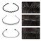 URAQT Metal Headbands, 6 Pcs Unisex Black Spring Wavy Hair Hoops for Sports Yoga - Non-Slip Outdoor Hairbands