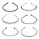 URAQT Metal Headbands, 6 Pcs Unisex Black Spring Wavy Hair Hoops for Sports Yoga - Non-Slip Outdoor Hairbands