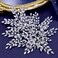 Wedding Rhinestone Hair Piece Leaf Bride Side Headpieces Crystal Hair Accessories for Brides and Bridesmaids (Silver)