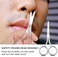 FEITA Small Nose Hair Scissors Round Tip Design, Men's Grooming Scissors Professional Facial Safety Scissors Beauty for Woman Makeup, Eyebrow, Lashes, Mustache