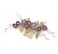 Hair Side Combs Bride Wedding Hair Comb Flowers Pearl Bridesmaids Hair Piece Accessories Vintage Bridal Hair Clips for Women and Girls (Purple)