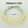 Crochet Headbands Daisy Flower Headband Elastic Macrame Boho Braided Headbands Handmade Headwrap Hair Accessories for Women Girls Wedding Festivals Photo Props (Yellow, 2.4cm)