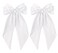 White Hair Bow for Women,2pcs Big White Bow for Hair,Large Satin Hair Bows for Girls Long Tail Bow Hair Clips Barrette Ribbons Ponytail Hair Accessories Birthday Gifts