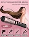 ANWA Rotating Hair Dryer Brush, 4-in-1 Hot Air Styler and Rotating Brush, Rotating Blow Dryer Brush with 2 Detachable Brushes(1.5"&amp; 2"), Black