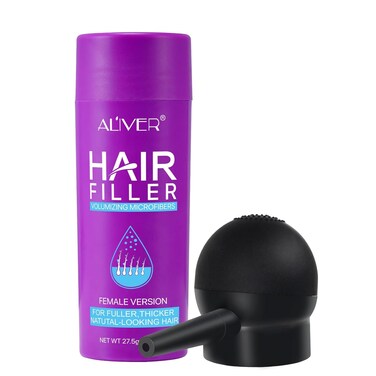 Hair Fibers for Thinning Hair for Women w/Spray - Black - 27.5g Hair Building Fibers - Instantly Conceals Hair Loss - Revitalize Your Hair, Unlock Thicker, Fuller Tresses