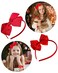2 Pack Christmas Red Bow Ribbon Headbands for Little Girls Toddlers Cosplay Princess