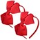 2 Pack Christmas Red Bow Ribbon Headbands for Little Girls Toddlers Cosplay Princess