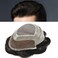 Durable Hair System for Men French Lace Front Mens Toupee Hairpieces Natural Hairline Fine Mono Hair Toupee for Men 8"x10" 120% Light to Medium Density (#1B Off Black or Natural Black, 10"*8")