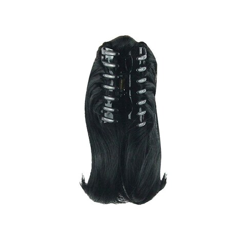KUKISHOP 10&quot; Ponytail Hair Extension Short Straight Claw Clip in Ponytail Extensions Synthetic Wig Hairpiece for Girls Ladys Women 4010