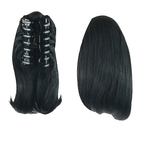 S-ssoy 10&quot; Women&#39;s Short Straight Claw Clip On In Ponytail Pony Tail Hair Extension Synthetic Wig Hair Piece Hairpiece for Girl Lady Women, 4010