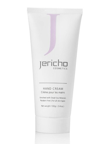 Jericho Cosmetics Hand Cream &ndash; Moisturizing &amp; Nourishing with Aloe, Olive Oil &amp; Dead Sea Salts &ndash; Hydrating Formula with Witch Hazel &amp; Vitamin E &ndash; Non-Greasy, 3.4 oz
