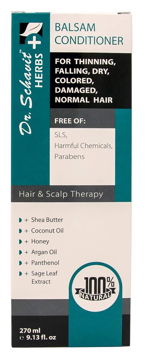 Herbs+ Herbal Balsam Conditioner for Thinning, Falling, Dry, Colored, Damaged, Normal Hair 9.13 fl.oz