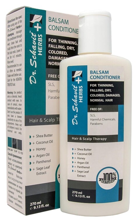 Herbs+ Herbal Balsam Conditioner for Thinning, Falling, Dry, Colored, Damaged, Normal Hair 9.13 fl.oz